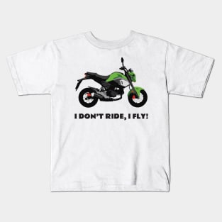 I don't ride, I fly! Honda Grom Orange 2020 Kids T-Shirt